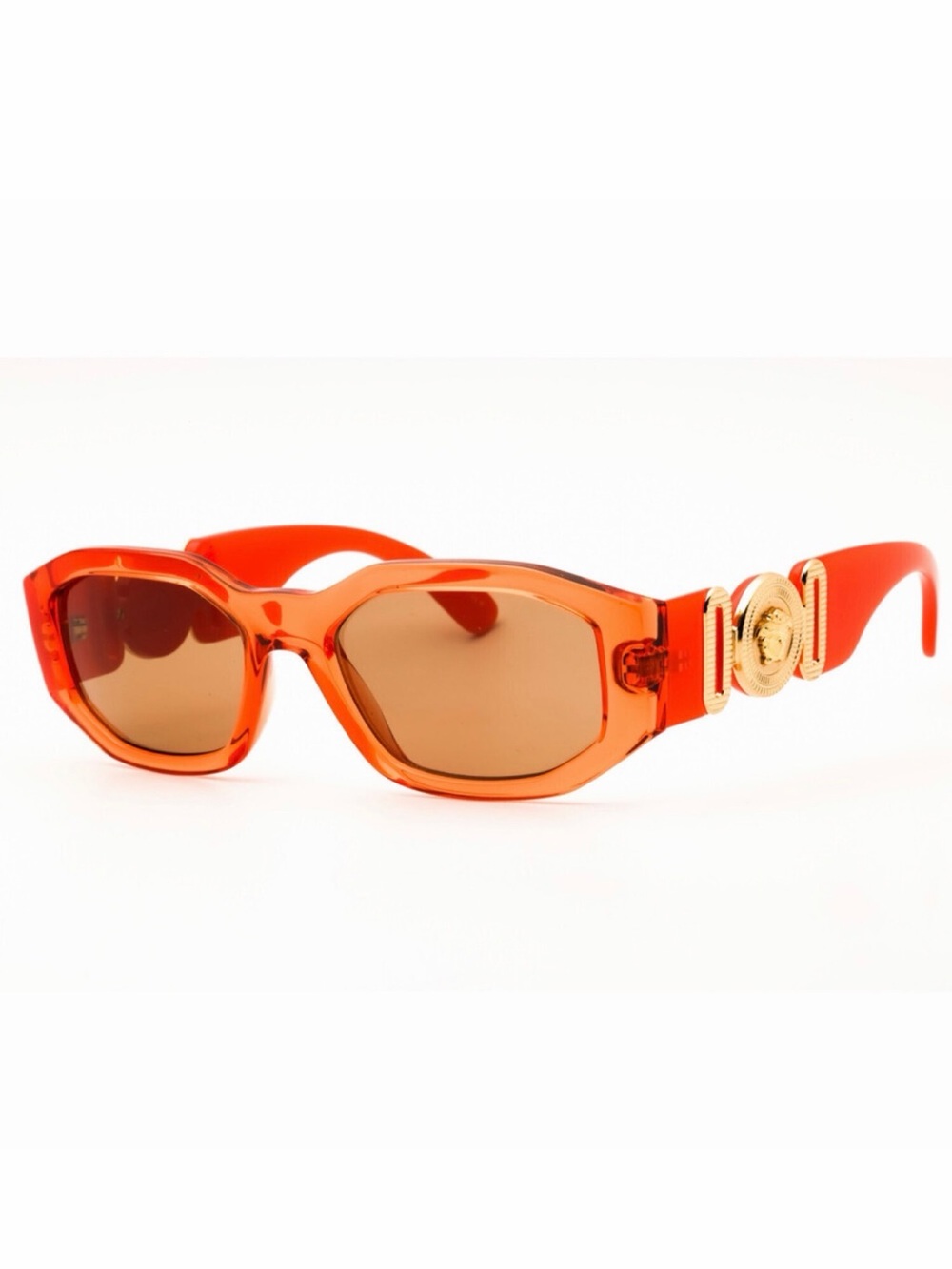 NEW Versace VE4361 552763 Transparent Papaya Orange Sunglasses Authentic